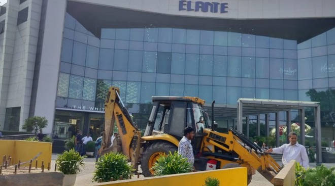 Elante Mall Faces Demolition, Sealing Over Unauthorized Structural Changes