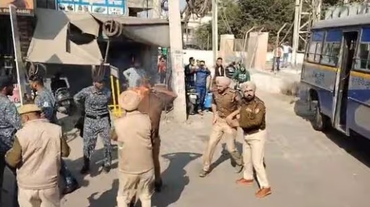 Punjab Bus Stands Shut amid Strike: Protesters Pour Petrol on Police