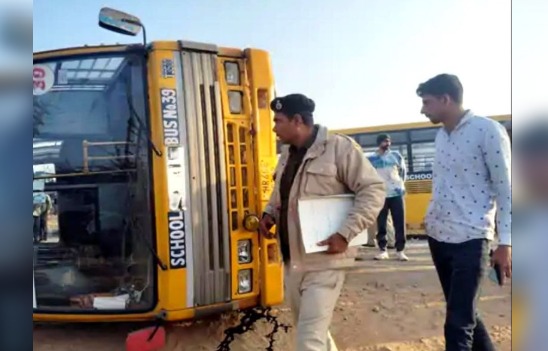 Haryana: Six Students Injured as Two School Buses Collide Near Lakhan Majra