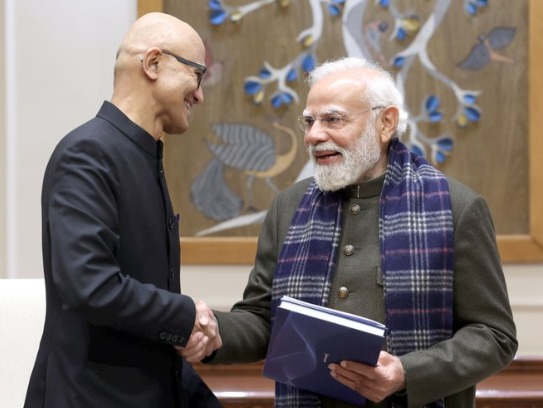 Modi Welcomes Microsoft’s Largest-Ever India Investment in AI and Cloud