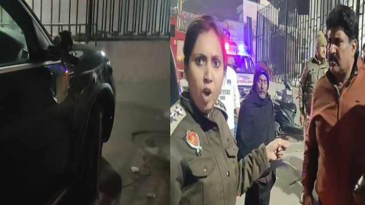 Jalandhar: BMW–Fire Brigade Collision at Ambedkar Chowk Sparks Arguments, Probe On